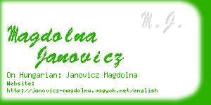 magdolna janovicz business card